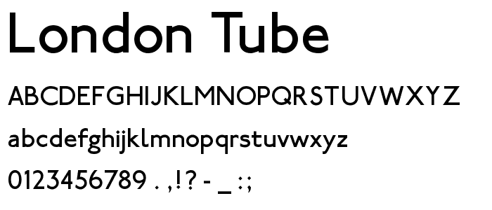 London Tube font